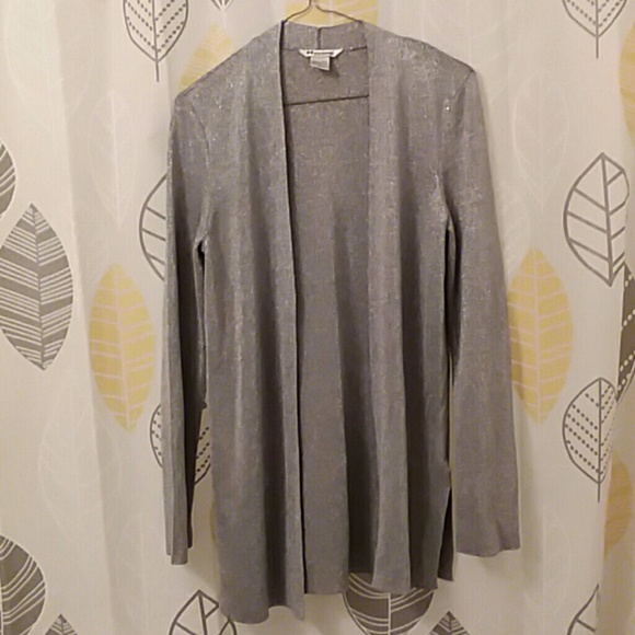 Nycard Collection Gray & Silver Open Front Cardi S - Picture 1 of 6
